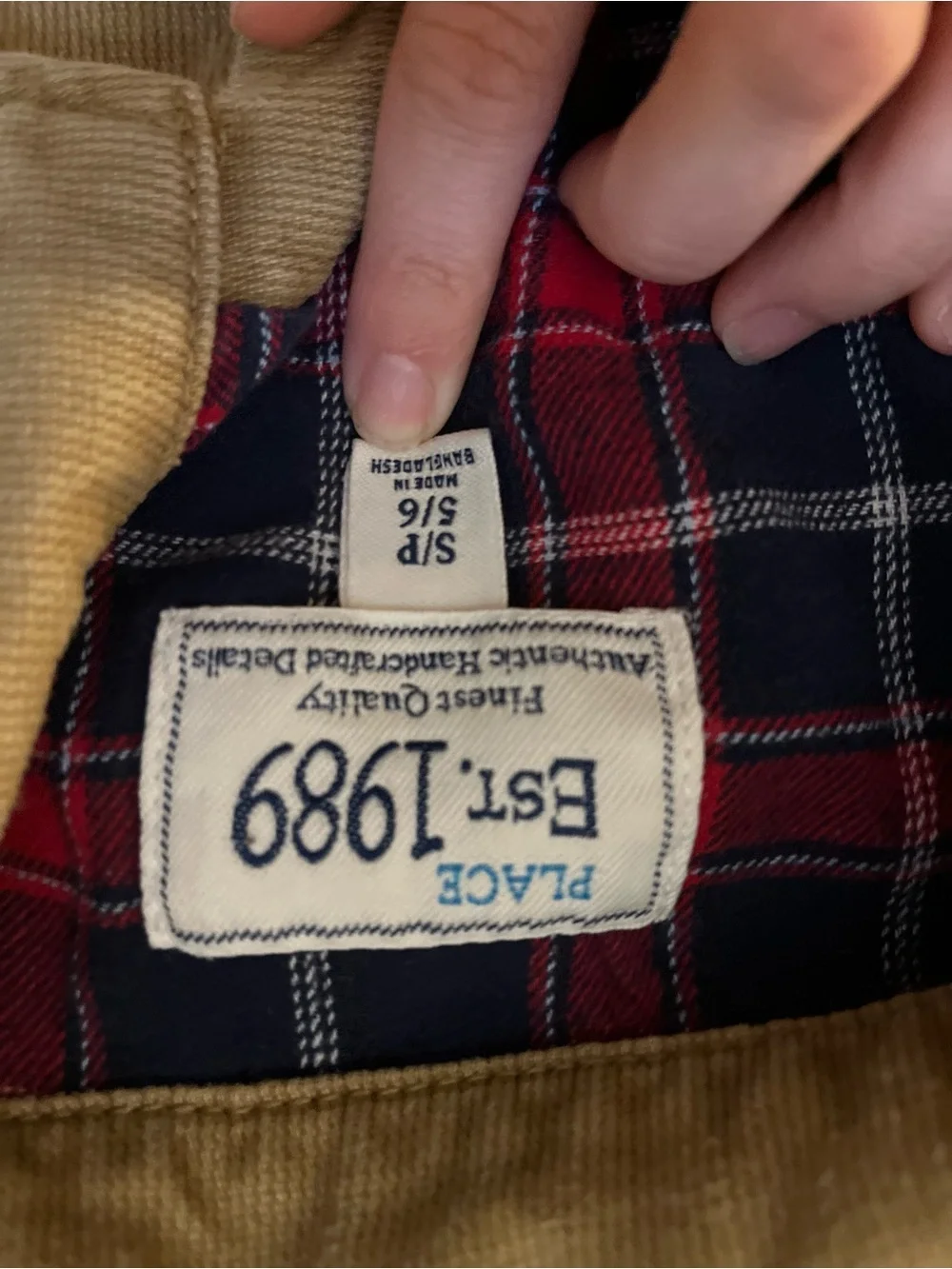 The Childrens Place corduroy jacket